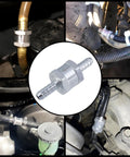 Mewutal fuel check valve pair, stainless steel 5/16 in (8 mm), with 6-10 mm adjustable hose clamps for car or boat