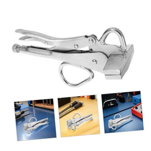 Adjustable Auto Body Sheet Metal Clamp Tool For Welding And Repair, Tough As Nails Locking Pliers, Wide Flat Duckbill Design