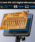 10.1 Inch LCD Digital Microscope For Soldering And Coin Inspection With 1080P Video And 12MP Photos, IPS Display, Wide Field Of View, Macro Magnification, Easy USB HD Output, Dope Tool For Electronics Tinkerers, showing coin detail on 10.1-inch IPS screen