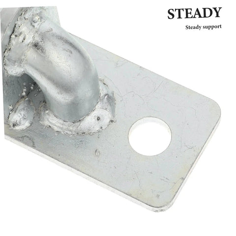 Extra Heavy Duty Wall Mount Fence Gate Hinge Set For Barn And Wood Doors Built Like A Tank Super Strong Rural Storage Gate Hardware close-up view of a steel bracket.