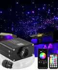 Starlight Headliner Kit for Car Interior With 450 Fiber Optic Strands, 13.1 Ft Run, Compact Size, App and Remote Control