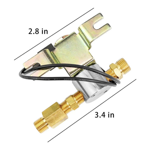Universal 24 Volt Humidifier Solenoid Valve Assembly Replacement For GeneralAire Humidifiers 1042 Series with dimensions