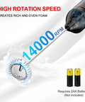 Powerful Milk Frother For Coffee And Lattes Fast Handheld Drink Mixer With Stainless Steel Whisk Battery Operated Wand BPA Free