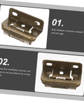 Self Closing Cabinet Hinges 4 Pack Satin Finish Flush Concealed Hinges, close-up on rust-resistant iron hardware.