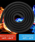 Fuel Line Hose 4mm ID 10mm OD 4.9ft Long NBR Rubber Heat Resistant High Pressure Oil Gas Line showing temperature range