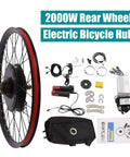 72V 2000W Rear Wheel Motor Electric Bike Kit With Multifunction Display For Easy Electric Bicycle Conversion components