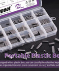 Heavy Duty Pro Grade Key Stock Set With 140 Pcs In 16 Sizes 3mm 4mm 5mm 6mm Carbon Steel Round Ended Feather Keys And Parallel Drive Shaft Keys For Fasteners And Mechanical Projects In A Convenient Storage Box For Shop Garage Or Workshop