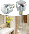 4 Pack Shower Knob Replacement Kit One Half Inch Faucet Handle Handwheel Replacement Heads in modern bathroom setting