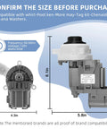 Washer Drain Pump Replacement 120V 60Hz 114W No Nonsense High Performance Drain Pump For Front Load Washers Fits Common Style Units With Efficient Water Removal And Quiet Operation Easy Install, 6.1in x 5.8in