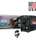 Portable Trailer Light Tester With 7 Way Round Pin SAE J560, Short Circuit Protection in black case, made in USA