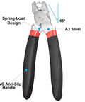 Angled Hog Ring Pliers Kit With 360 Pcs Hog Rings In 3/4 1/2 And 3/8 Inch Galvanized Steel Spring Loaded A3 For Upholstery