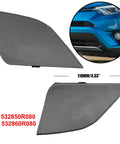 RAV4 AX40 Tow Hook Eye Cover Caps Front Left and Right Replacement Set For 2016 2017 2018 Bumpers Two Piece Easy Install Durable ABS