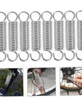 8 Piece Small Extension And Compression Springs With Hook Ends Made From Heavy Duty Stainless Steel For Electric Vehicle Supports And Ladder Feet Reliable Spring Kit That Handles Heavy Loads No Hassle, 8 springs with hooks
