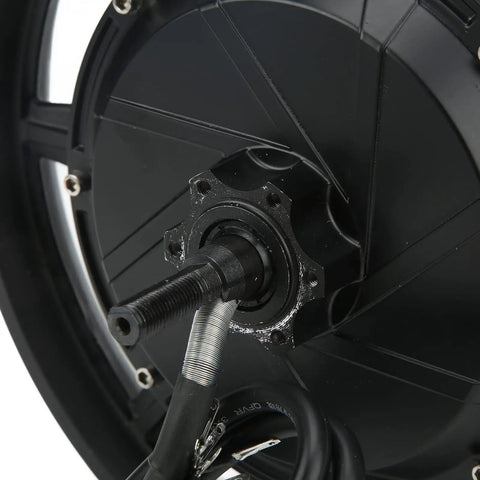 Close-up of the Beefy 14 Inch Wheel Hub Motor 36V To 72V 2000W To 3500W With Disc Brake for electric scooter upgrades.
