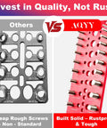 51 In 1 Bolt Size Finder And Thread Checker For Metric And SAE Includes 32 Metric And 32 SAE Nut And Bolt Gauges 19 Drill Bit Checker CNC Machined Aluminum Screw Size Chart Go No Go ANSI Standard Non Slip Base comparison with competitor