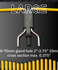 Six Piece Seal Twistor Tool Set With Two Sided Seal Pick And Surface Mount Handle, large size, showing dimensions.