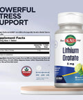 Lithium Orotate ActivMelt 5mg Lozenges Instant Dissolve Chelated Chill Mood Support For Easy Absorption Natural Lemon Lime Flavor 90 Servings 90 Micro Tablets bottle with lemon lime imagery and vegetarian symbol.