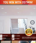 Living room with Ultra Thin 6 Inch LED Recessed Light Kit 12W 95W Equivalent 840 Lumens Dimmable IC Rated Canless, energy savings info