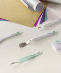 Cricut Basic Tool Set, 5-piece mint-handled crafting tools for vinyl, paper and iron-on projects