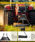 Beefy Category 1 Three Point Middle Buster Plow With Single Shank Furrower And Ditch Buster For Tractors attached to red tractor