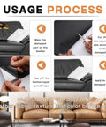 Usage steps for Leather Repair Patch 3x60In Self Adhesive Tape Kit For Furniture Couch Sofa Car Seats Car Interior Vinyl Black