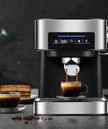 20 Bar Espresso Machine With Milk Frother Wand And 1.5L Removable Water Tank For Espresso Cappuccino Latte Macchiato At Home Black