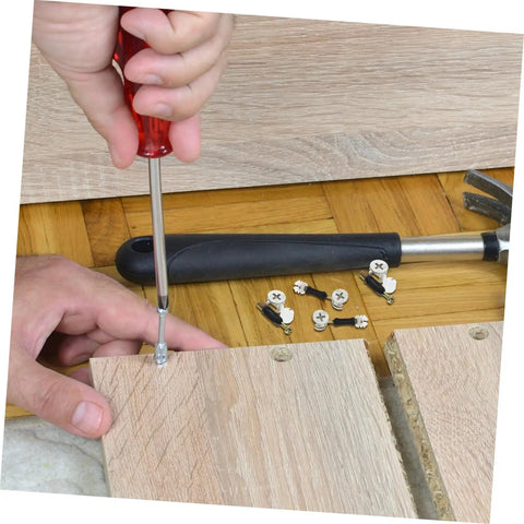 30 Sets Furniture Cam Connector Bolts Kit M6 With Cam Locks for cabinets drawers and wardrobes installation process