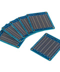 Set of 6 blue Double Sided Protoboard Kit For DIY Electronics, Solderable Breadboard Prototyping Board With Gold Plated Pads, 2.54mm Pitch