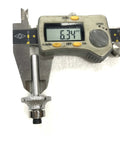 Measuring 6.34mm vacuum brazed diamond router bit 1/4 inch shank for marble granite and travertine for precise edge profiles.