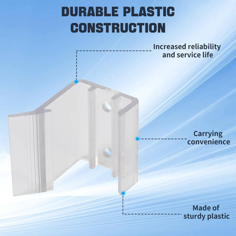 Two Pack RV Sliding Mirrored Door Latch Replacement Hardware For RV Motorhomes And Campers, showing durable PVC construction detail
