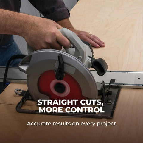 Genuine Aluminum Rip Fence Guide For Slick Straight Cuts On Circular Saws And Routers With Quick Lock Adjustment using a circular saw for accurate cuts.