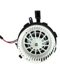 Slick HVAC Heater Blower Motor Assembly With Integrated Fan Cage For Audi A4 A5 Q5 Quattro 2009 To 2016 top view showing fan and housing.