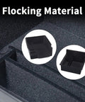 4 Piece Center Console Organizer And Cup Holder Insert for Tesla Model 3 and Model Y showing flocked material details.