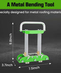 Three Station Roller Bender With Large Radius Bead Roller And 8 Inch Shears 0 To 90 Degree Bend Angles shown with dimensions