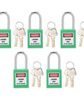Tough As Nails 38 Mm Padlock Lockout Tagout Kit With Five Insulated Locks Ten Keys And Writable Tags To Secure Machines Prevent Unwanted Starts In Extreme Temps Ideal For Shop Floors Or Repair Crews Wanting Durable Industrial Safety Gear Top Pick green lockout padlocks with keys