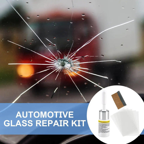 Windshield Repair Kit With Nano Resin Fluid For Quick Fix Of Small Chips To Cracks, Easy To Use Glass Repair Fluid For Auto Glass