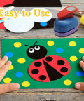 Circle Hole Punch 25mm 1 Inch Paper Punch For Scrapbooking with craft paper shapes and ladybug design, easy to use.