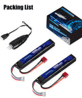 11.1V 1500mAh LiPo Battery For Airsoft Guns With Dean Style T Plug, 35C High Discharge, 3S Rechargeable Pack, JST XH Connector