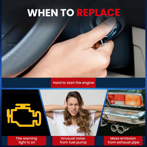 When to replace fuel pump control module with warnings for hard starting, unusual noises, and emissions issues.