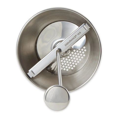 Mini Stainless Steel Food Mill With Transferless Design For Baby Food Sauces And Purees Fits On Wide Mouth Jars 5.5 Inch Diameter
