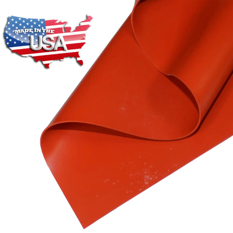 Red Silicone Rubber Sheet 60A Durometer One Thirty Second Inch Thick Nine By Twelve Inch No Adhesive Backing High Temp Gasket Pad USA
