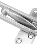 4 Pack Swing Bar Door Guard Set For Inside Doors, Built Tough Latch Guard Lock Reinforcement, zinc alloy, silver, close-up view