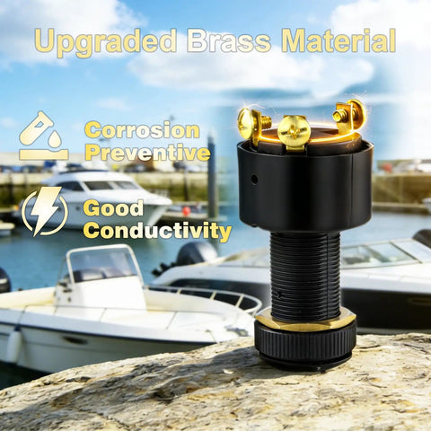 Marine Ignition Switch With 2 Keys 12V 10A 3 Position Waterproof Universal Keyed Switch on dock with boats