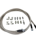 Beefed Up 70 Inch 6AN Stainless Braided Transmission Cooler Hose Lines For 700R4 4L60 4L60E 4L65E 4L80E Fits Ford C6 AOD And GM Chevy Transmissions 1996 To 2021 Heavy Duty High Flow Upgrade For Cooler Performance And Durability, stainless hose kit with fittings