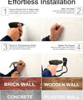 Effortless installation guide for Heavy Duty Steel Weed Eater Wall Mount Hook on various wall types including brick and wood.