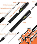 9 In 1 Multitool Pen Set For Dad And Husband, Dope Gadget Gift For Fathers Day From Daughter Or Wife, Handy DIY Tools, Anniversary And Birthday Gift For Men with stylus, LED, ruler, and screwdriver functions.