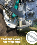 M10x50 Tractor Lynch Pin With Ring 8 Pack Built Tough Heavy Duty Lock Pin Clips Kit For Tractors Trailers Farm Trucks And Mowers Carbon Steel Durable Silver Tone Finish on tractor hitch