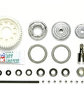 Ball Differential DT-02 Tuning Part For Fighter Buggy And RC Car Chassis 300053863 components and tools displayed on a white background.