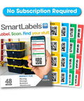 QR Code Sticker Pack For Storage And Inventory Tracking 48 Labels Color Coded System With App Easy Peasy Storage Unit Organization