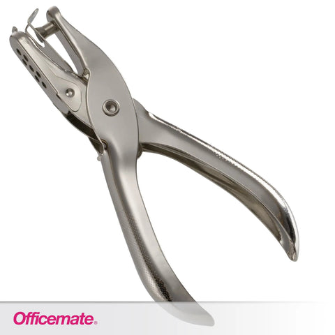 Two Pack One Hole Punch For Home Office, 5 Sheet Capacity Per Punch, 0.25 Inch Hole Size, Nickel Plated Silver Hand Tool